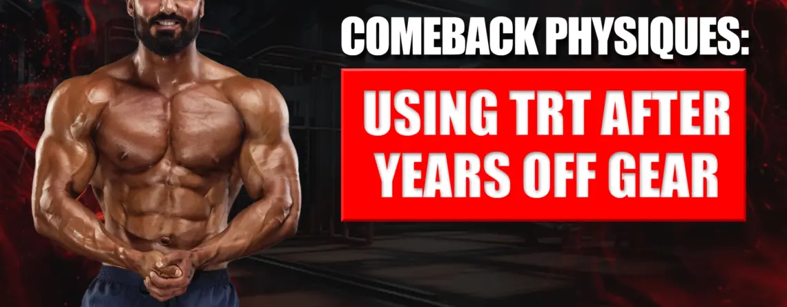 Man in gym lifting weights, representing a bodybuilding comeback with TRT after years off steroids