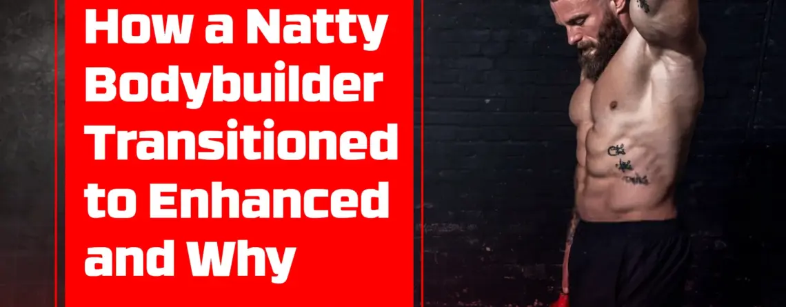 A natural bodybuilder showcasing transformation results after transitioning to enhanced training