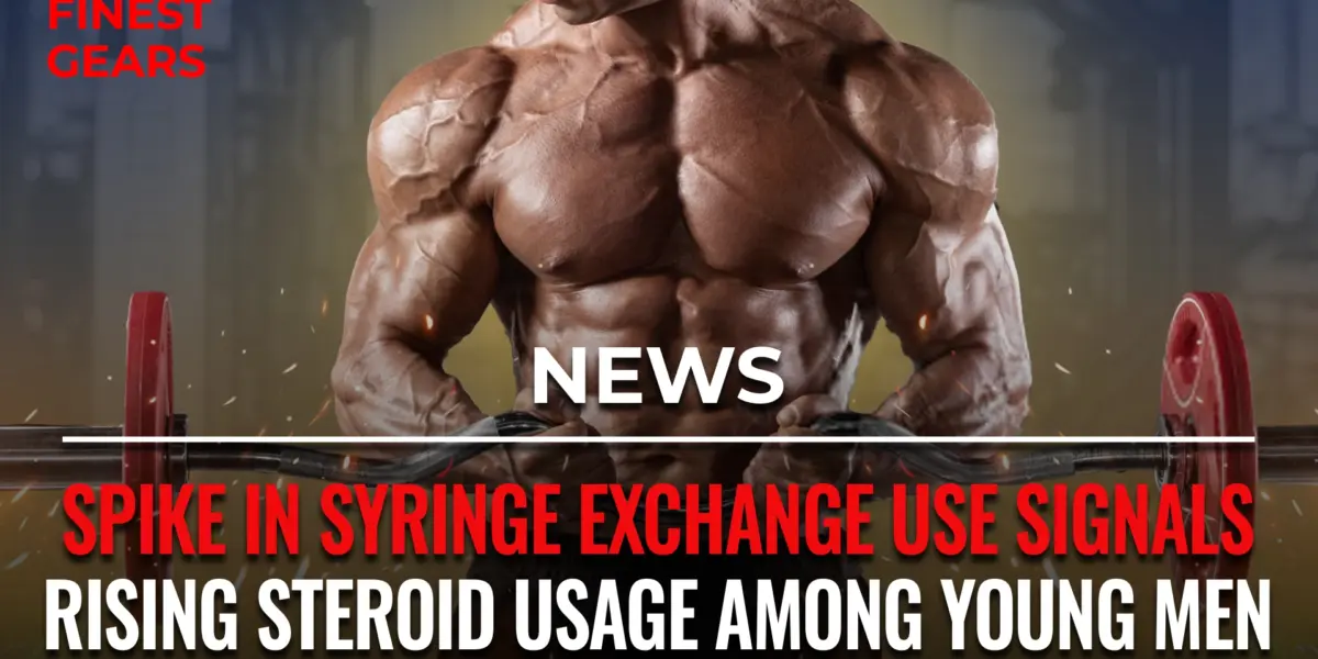 Young men receiving sterile syringe kits at a health clinic in Western Australia when rising steroid use trend