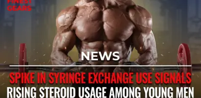 Young men receiving sterile syringe kits at a health clinic in Western Australia when rising steroid use trend