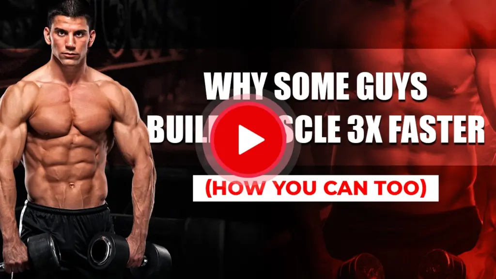 Man lifting weights to show faster muscle growth tips.