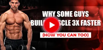 Man lifting weights to show faster muscle growth tips.