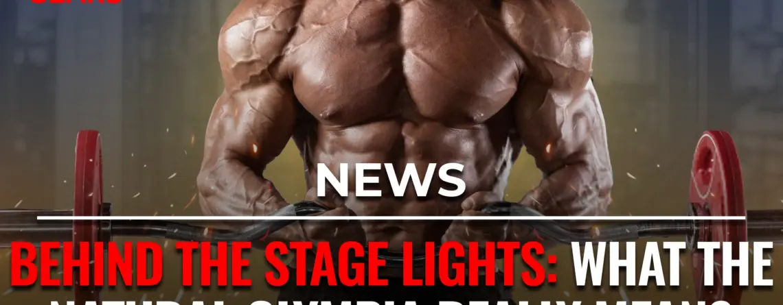 Behind the stage lights at the Natural Olympia bodybuilding event, featuring natural athletes preparing for competition.
