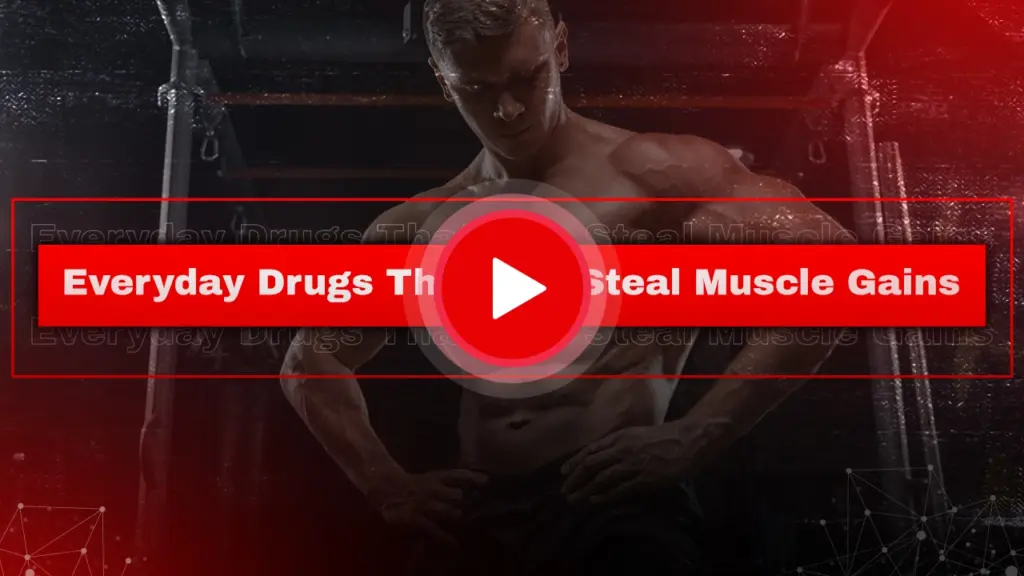 Man frustrated at gym after learning everyday drugs affect muscle gains