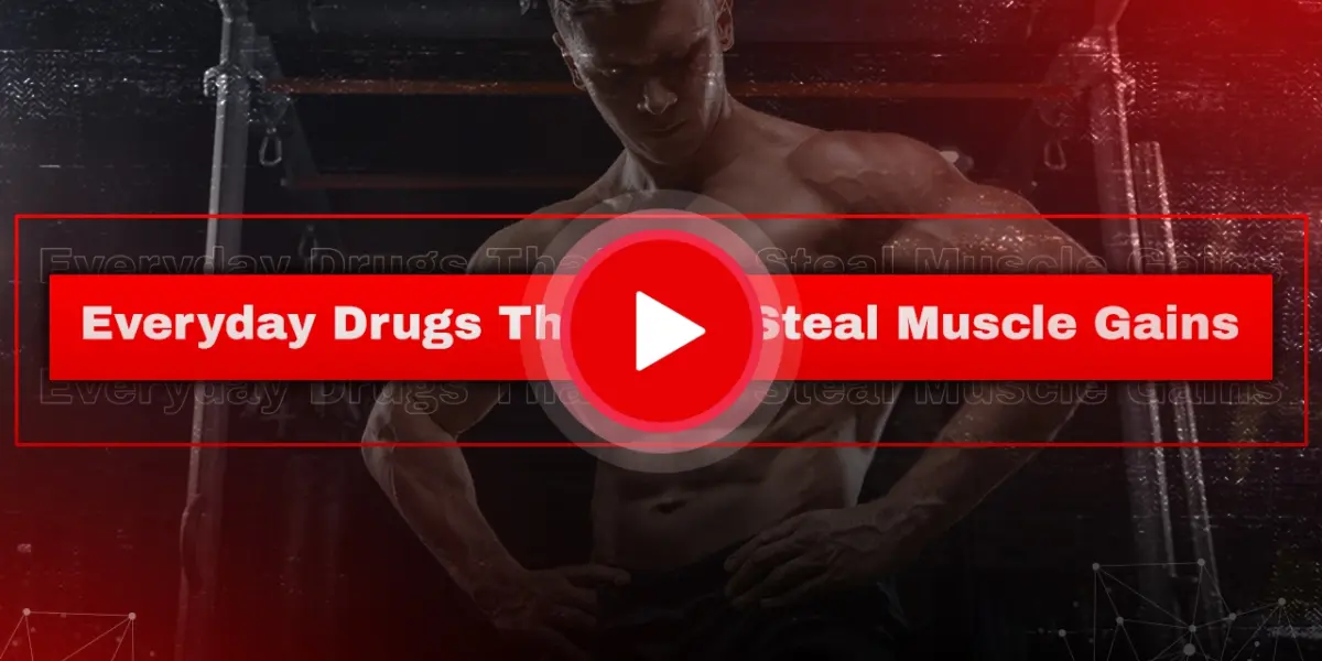 Man frustrated at gym after learning everyday drugs affect muscle gains