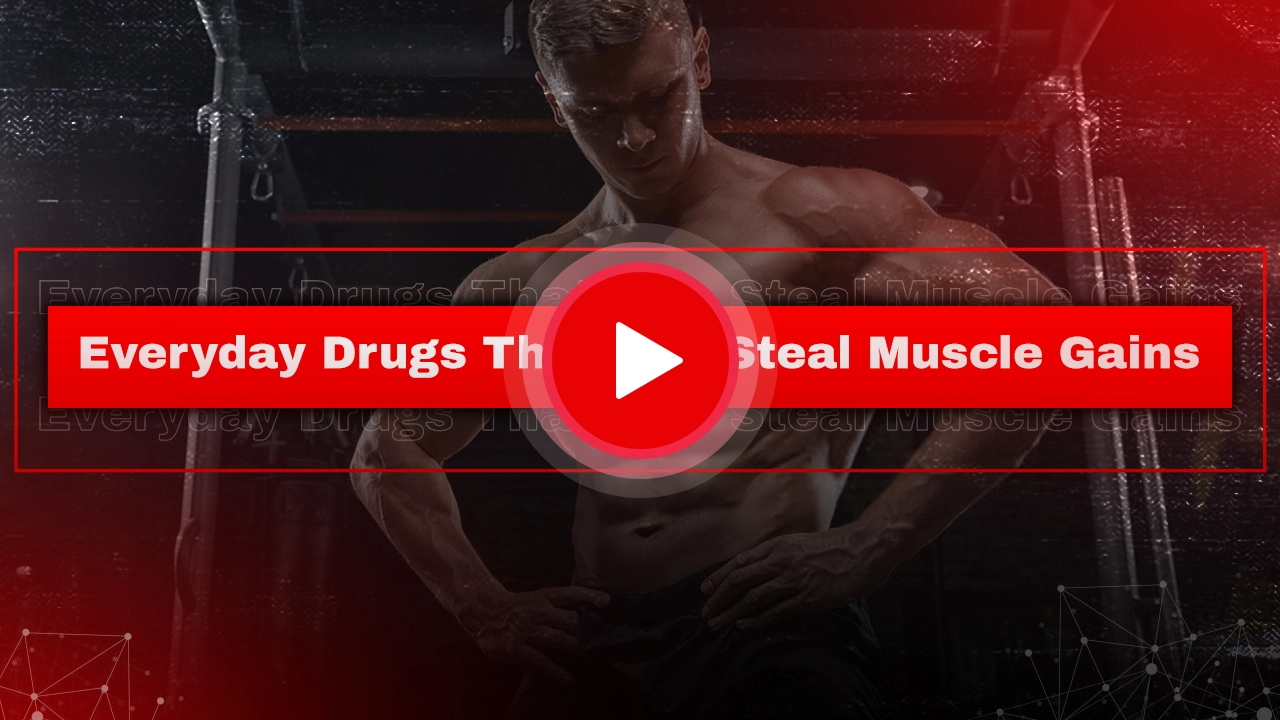 Man frustrated at gym after learning everyday drugs affect muscle gains
