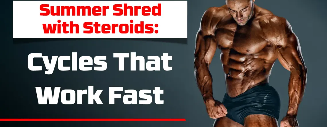 Bodybuilder showing lean, shredded physique after summer steroid cutting cycle