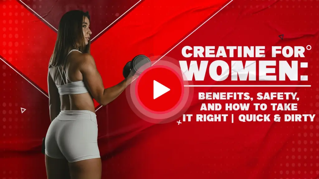 Dr. Tyna Moore explaining the benefits and safe use of creatine for women.