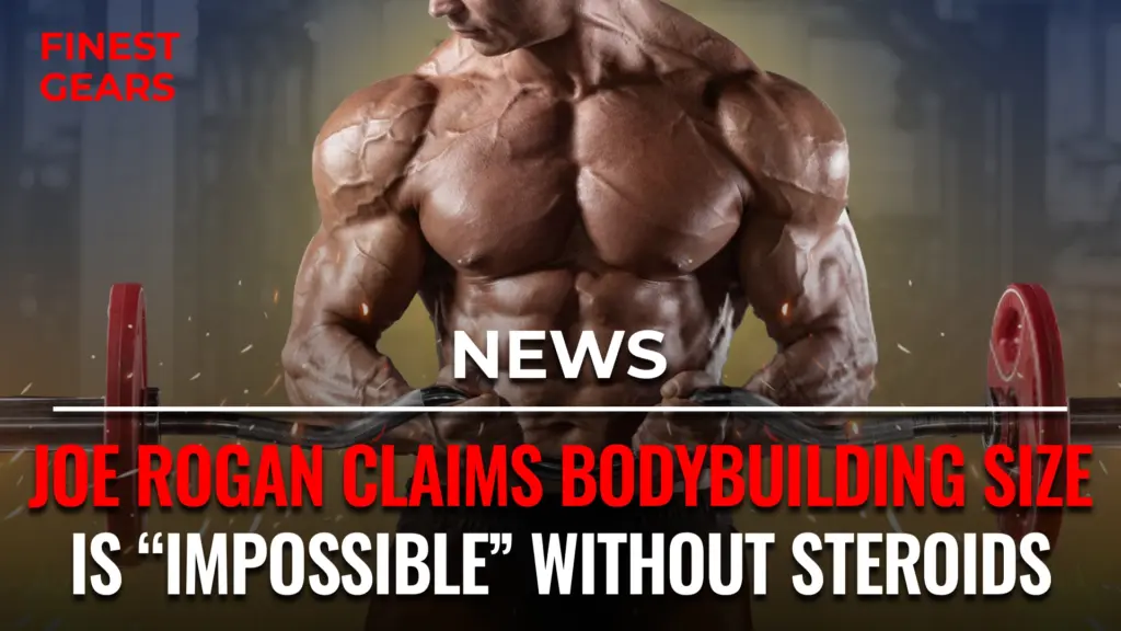 Joe Rogan discussing bodybuilding size and steroid use during a podcast