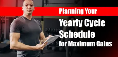Athlete planning a structured yearly cycle schedule for sustainable muscle gains