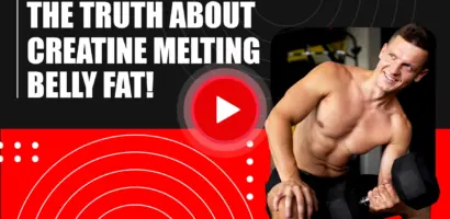 A thumbnail image showing Dr. Sten Ekberg discussing the truth about creatine and its effects on belly fat during a fitness explanation.