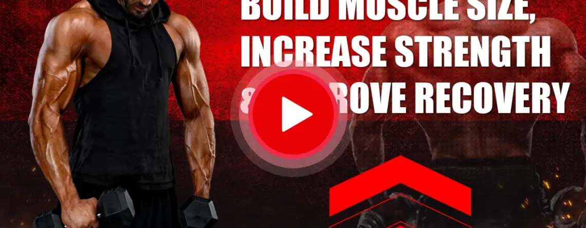 Dr. Andrew Huberman explaining muscle growth, strength training, and recovery techniques in a science-based fitness video.