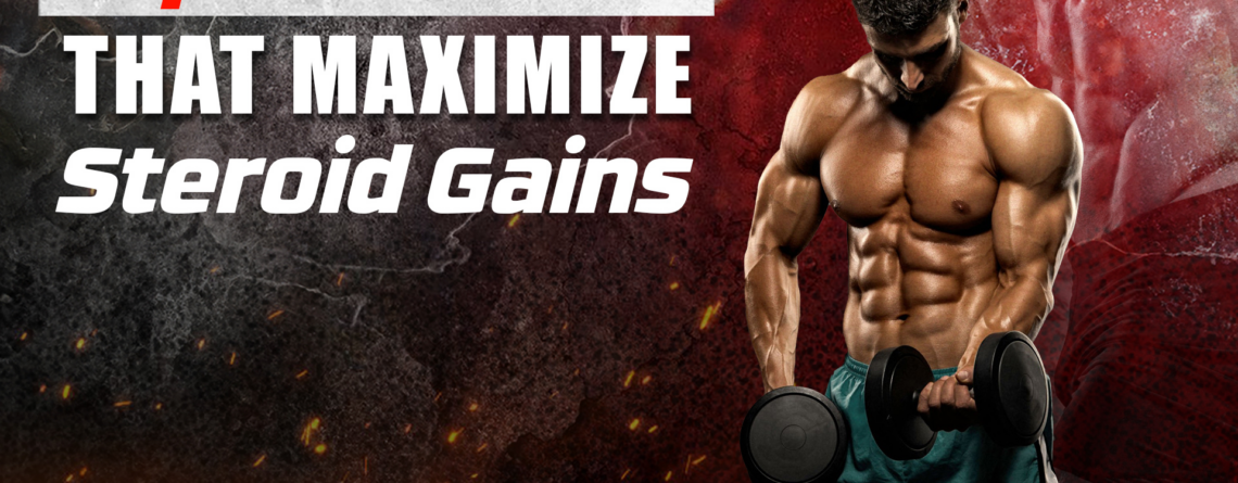 athlete performing heavy compound lifts to maximize steroid-enhanced muscle growth